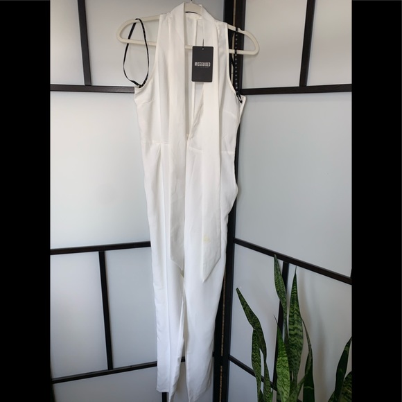 3 for $30! NWT Missguided sexy white jumpsuit - Picture 9 of 12